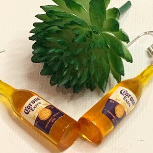 Corona Earring, Beer Earrings, St. Patrick's Day Earrings, Cinco de Mayo Earring